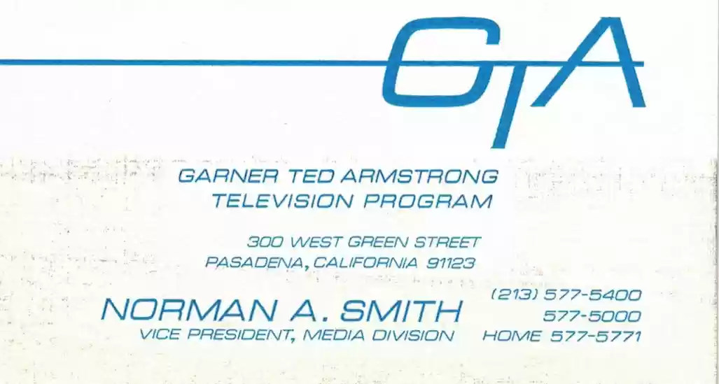 Business card in brochure